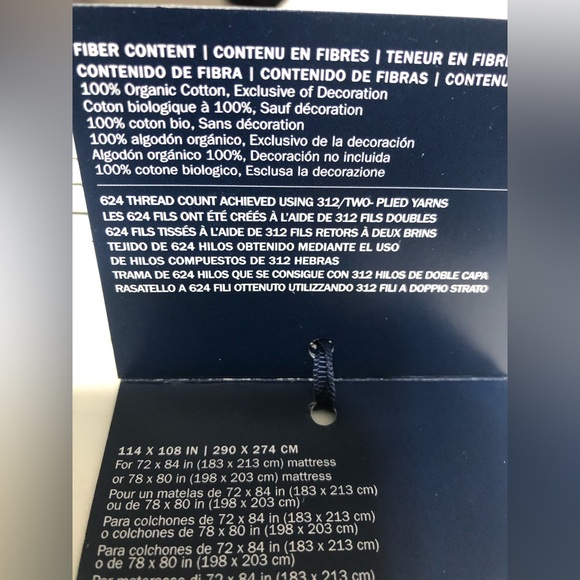 Ralph Lauren  King Flat Sheet Organic SATEEN Handkerchief Embroidery. - Picture 4 of 4